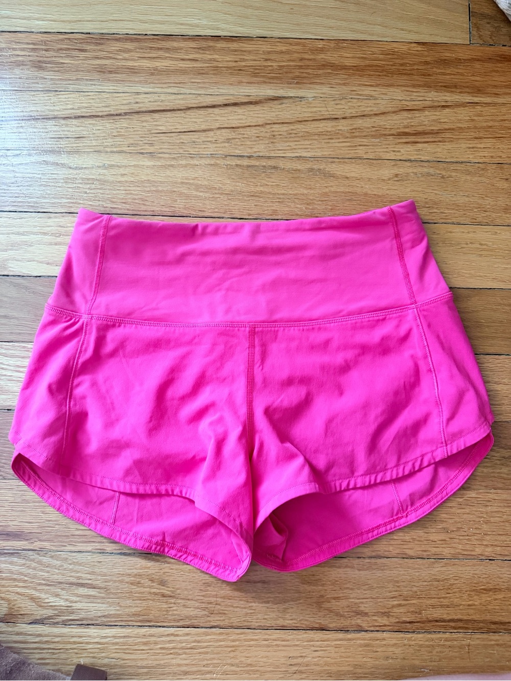 lululemon athletica Bright Pink High-Rise Athletic Shorts
